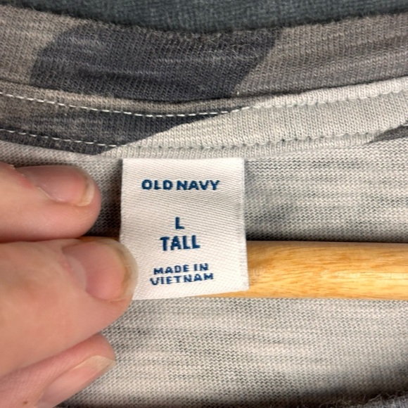 Old Navy Gray Camo Short Sleeve Cinched Waist Midi Dress – Sz L Tall - Picture 2 of 12